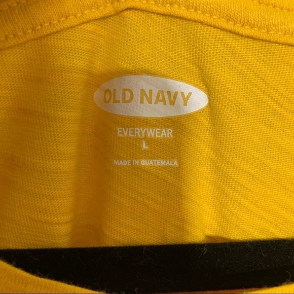 Old Navy every day short sleeve free thinker yellow T-shirt large casual tee - Picture 3 of 4